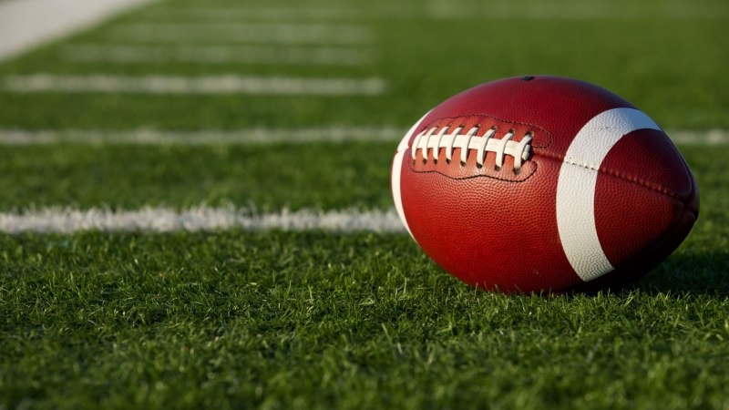 American,Football,On,The,Field,Near,The,Hashmarks,Or,Yard